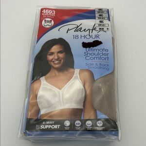 Playtex 18 Hour 48C wire free, four-way support Bra Toffe Comfort 🆕‎